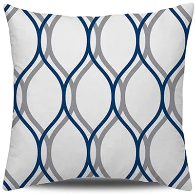 Decorative throw pillowcase 40x40cm blue modern simple square pillowcase sofa farmhouse living room cushion cover